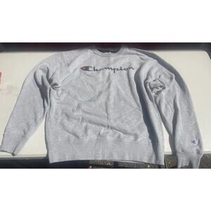 Champion Cotton Blend Sweater Mens Medium Reverse Weave Long Sleeve Pullover